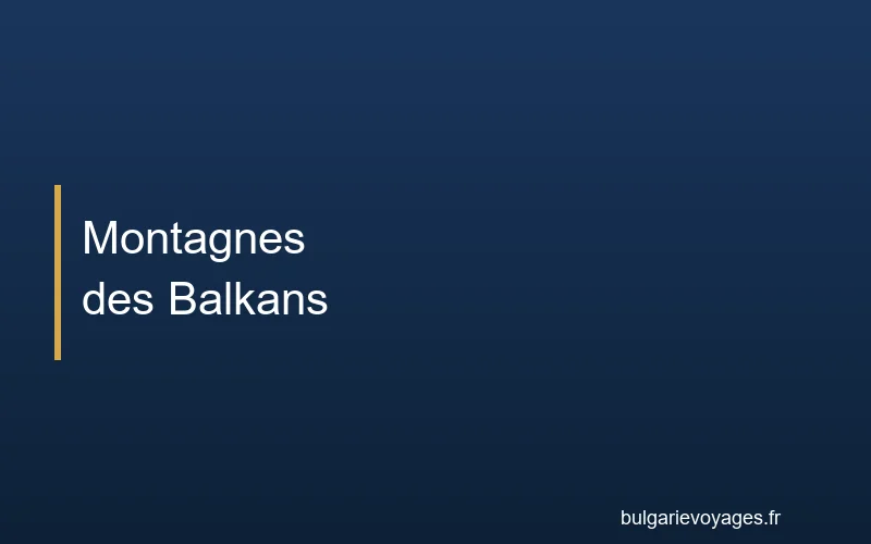 Paysage montagneux des Balkans entre Bulgarie et Serbie