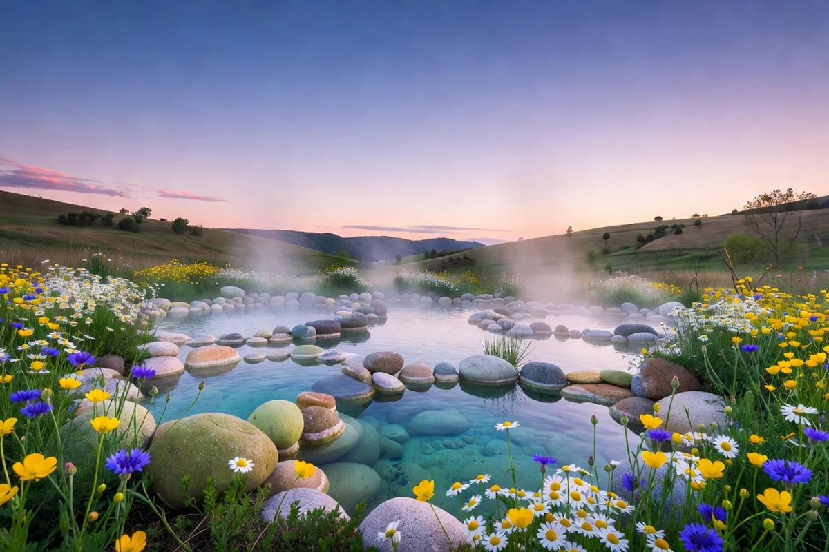 Sources thermales naturelles en plein air en Bulgarie