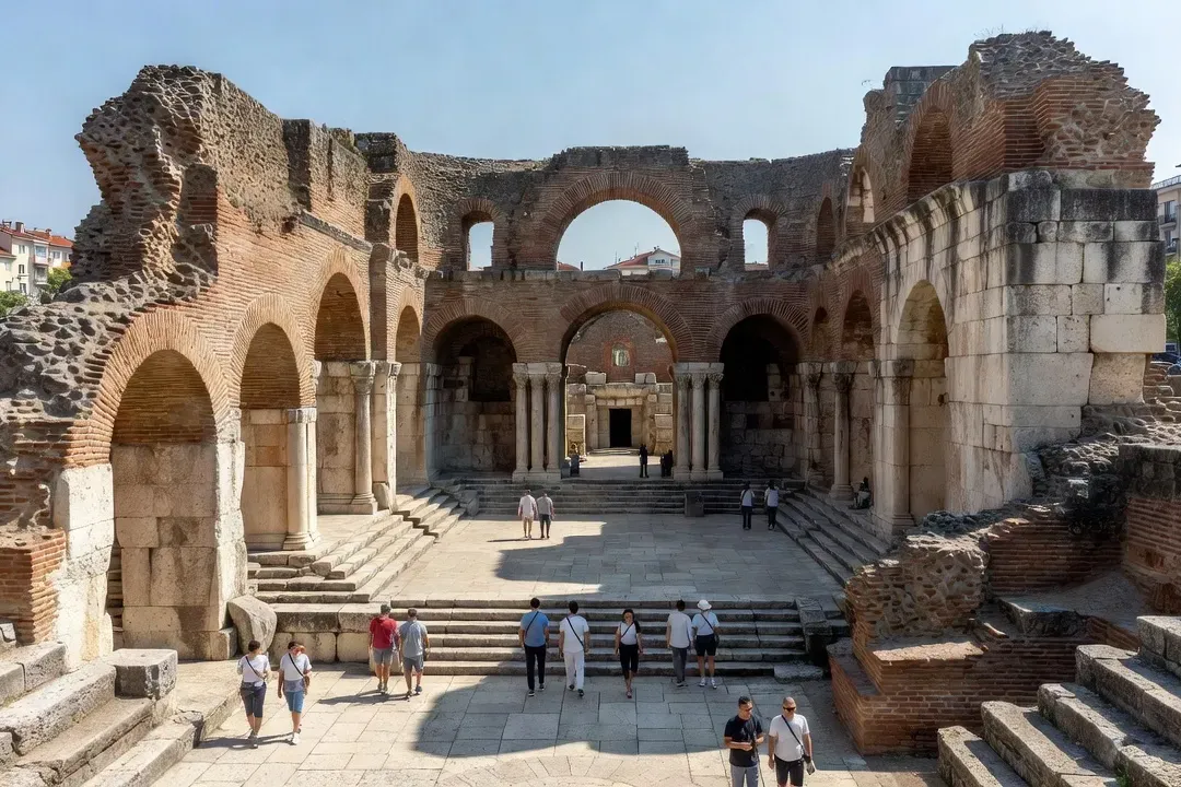 Thermes romains de Varna, ruines antiques du IIe siècle bien conservées au centre de la ville