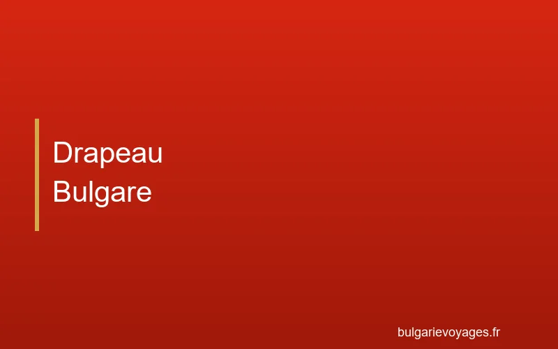 Drapeau de la Bulgarie, symbole du pays des Balkans