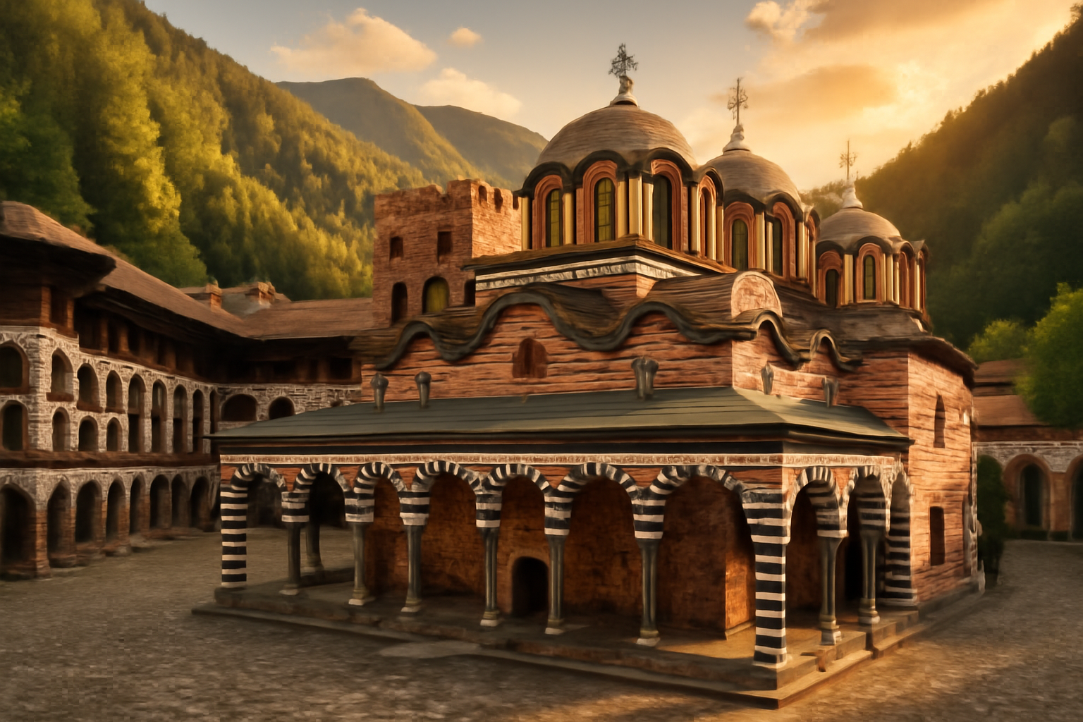 Monastère de Rila en Bulgarie, joyau du patrimoine UNESCO niché dans les montagnes