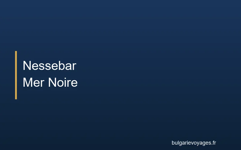 Vue sur Nessebar et la mer Noire, station balnéaire historique de Bulgarie
