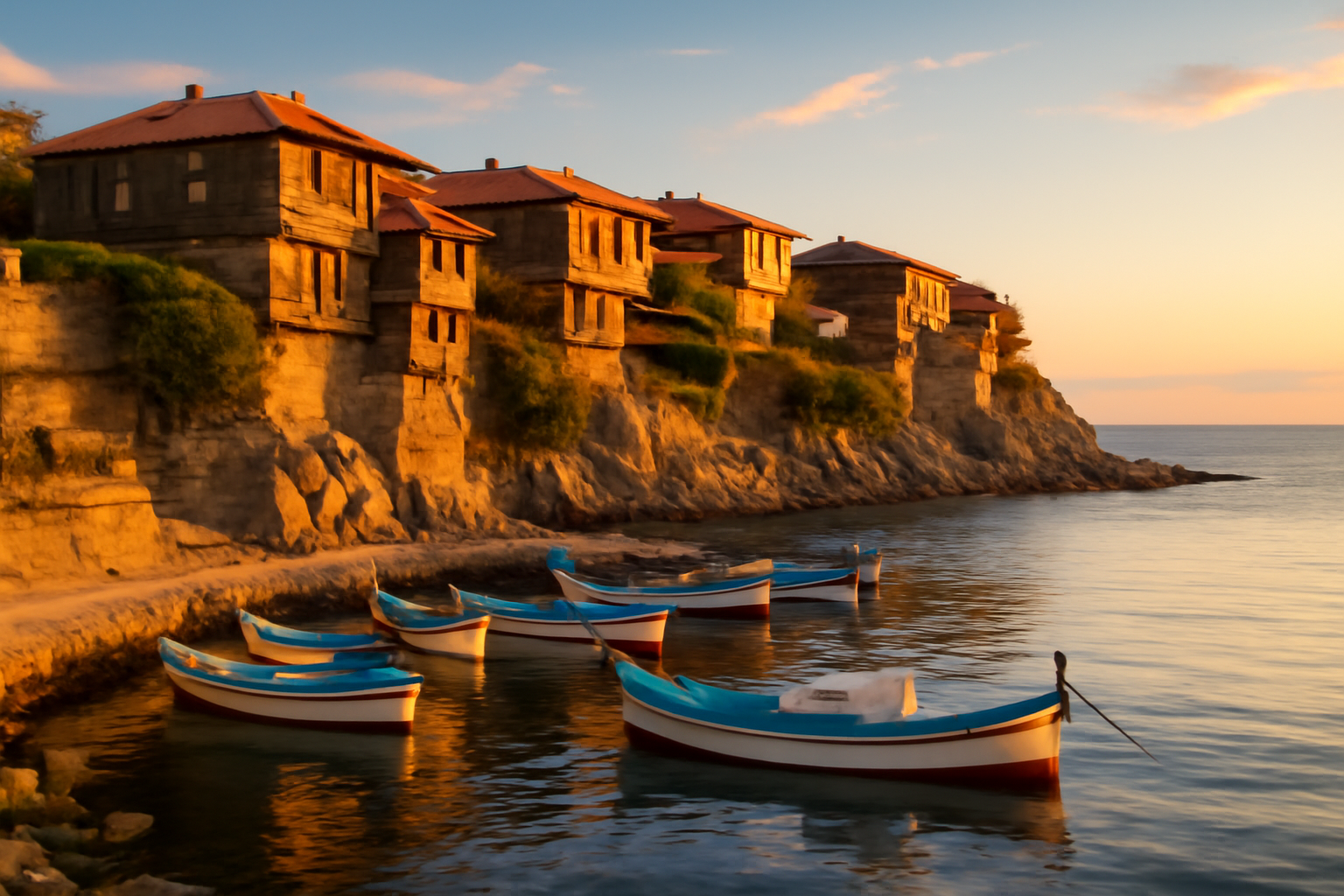 Sozopol, vieille ville bohème sur la côte de la mer Noire en Bulgarie